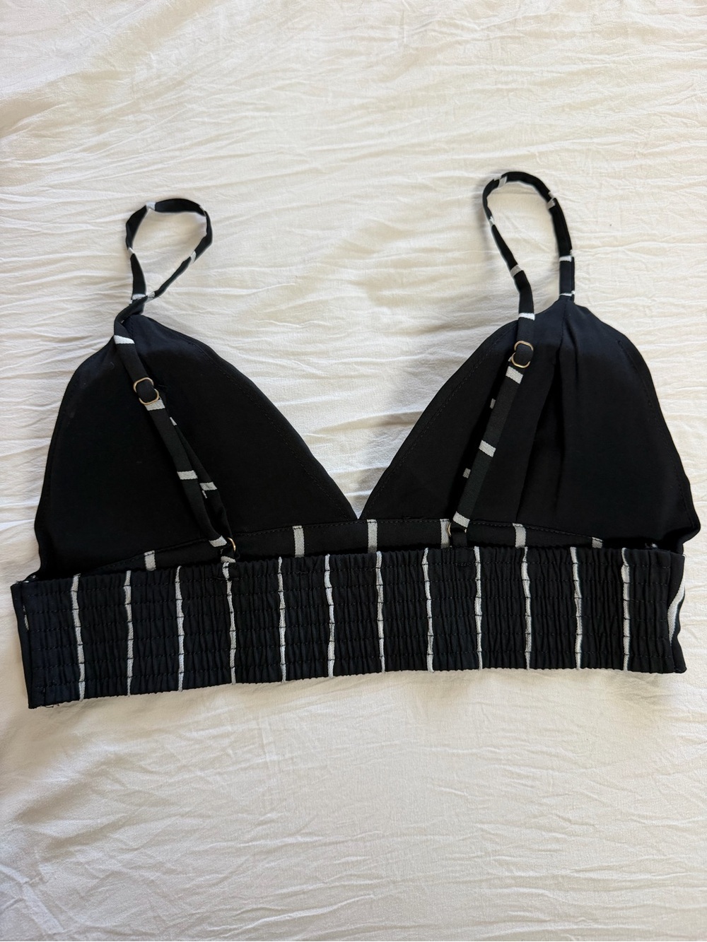 New Era Black and White Striped Bralette - Picture 3 of 7
